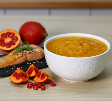 Cá hồi sốt gấc